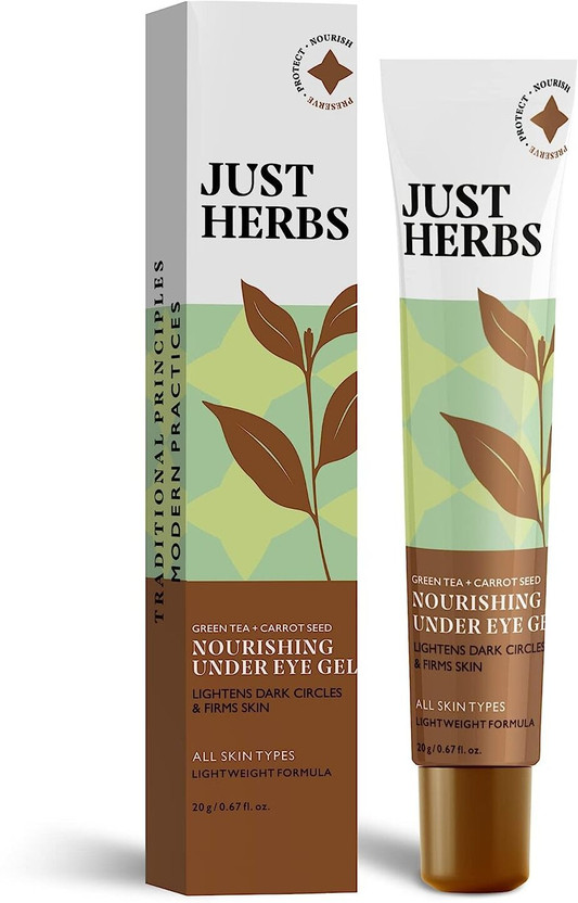 Just Herbs Under Eye Gel Creme For Dark Circles Removal,Eye Puffiness,Fine Lines &Wrinkles(20 g)