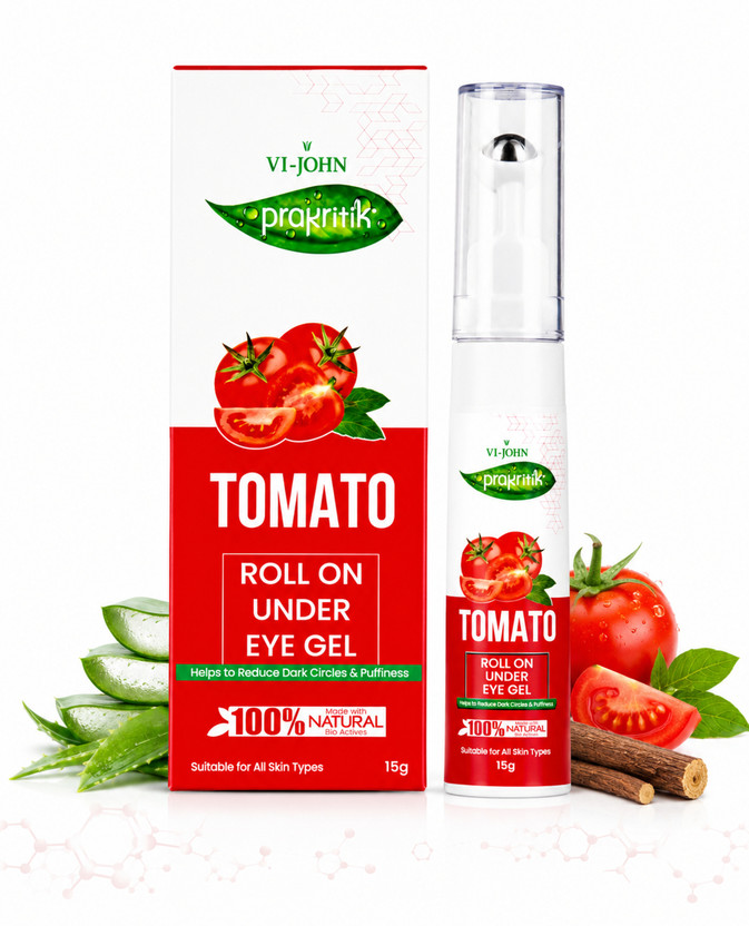 VI-JOHN VI-JOHN PRAKRITIK Tomato Under Eye Gel, Reduces Dark Circles, Puffiness,Fine Lines 100% Bioactives(15 g) - Flipkart Deal