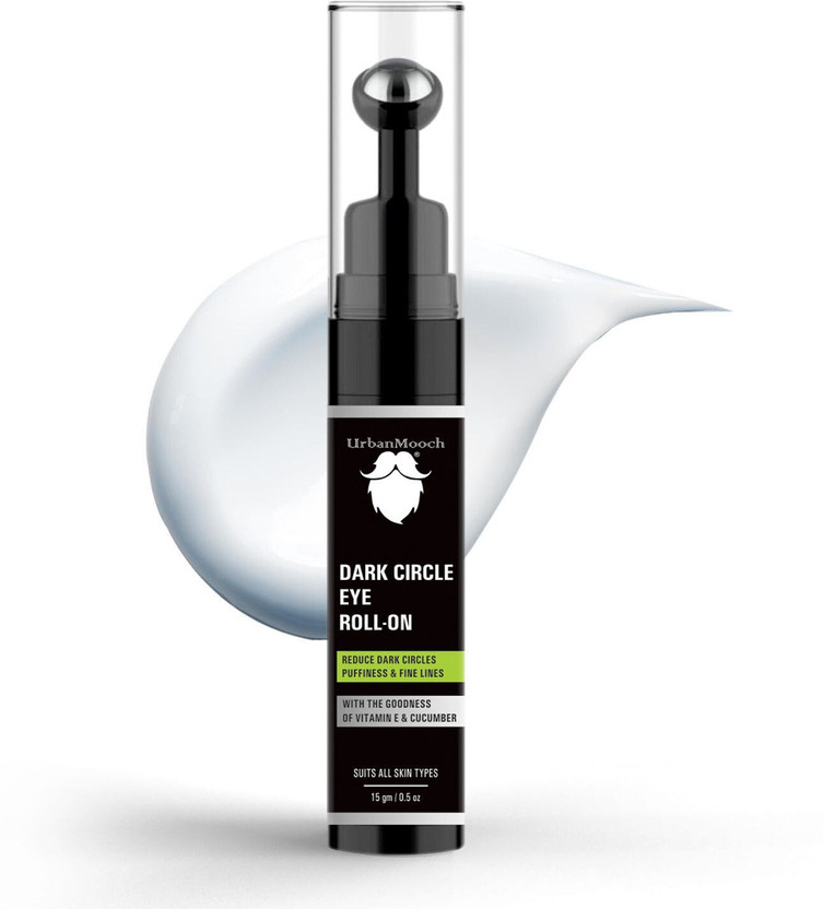 UrbanMooch Under Eye Gel Roll On with Massage Roller to Reduce Dark Circles, Puffiness(15 g)