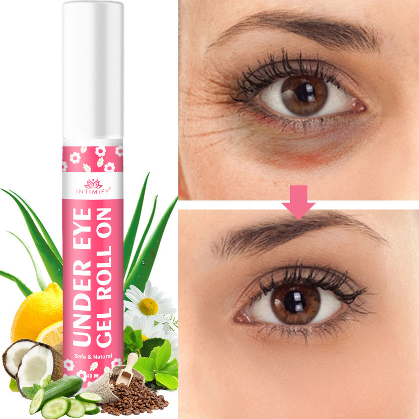 INTIMIFY Under Eye Gel Roll on, Reduce Dark Circles, Puffiness & Wrinkles, Women & Men(10 ml)
