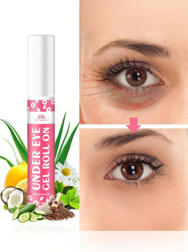 INTIMIFY Under Eye Gel Roll on, Reduce Dark Circles, Puffiness & Wrinkles, Women & Men(10 ml)