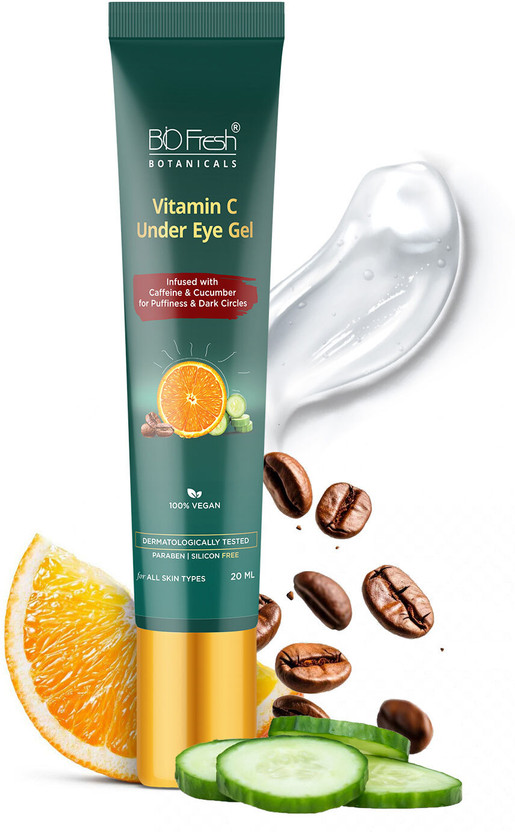 Biofresh Vitamin C Under Eye Gel Contain Caffeine & Cucumber for Puffiness & Dark Circles(20 ml)