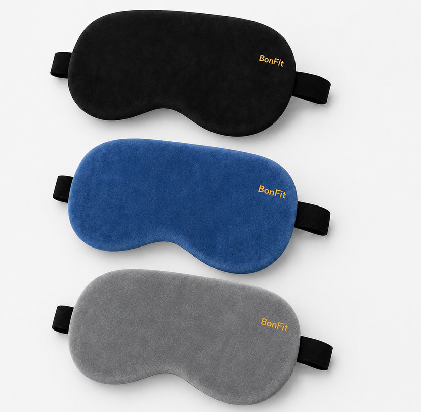 Bonfit Nap Eye Mask For Light Block Sleeping Mask Meditation and travelling EYE Mashk(22 g)