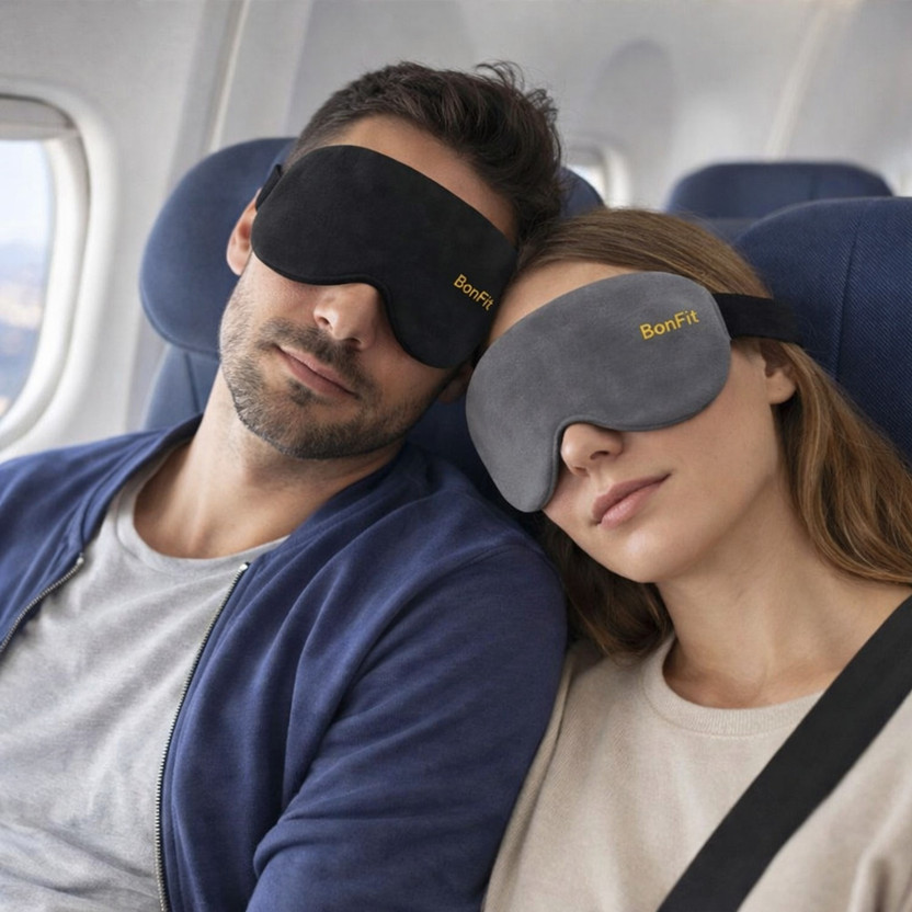 Bonfit Nap Eye Mask For Light Block Sleeping Mask Meditation and travelling EYE Mashk(21 g)