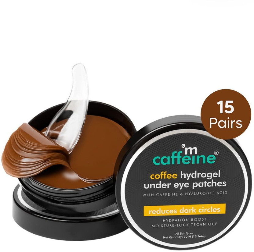mCaffeine Coffee Hydrogel Under Eye Patches for Dark Circles & Depuffing - 15 Pairs(45 g)