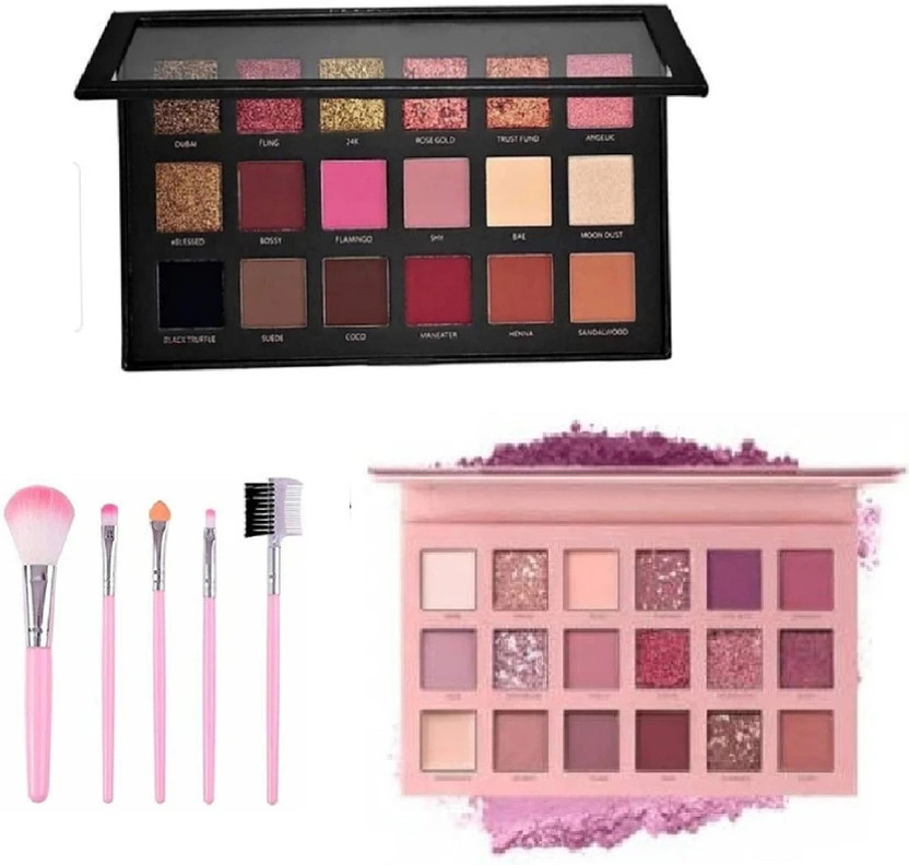 we ensign Rose Gold Eyeshadow Palette With Nude Colors Eyeshadow Palette And 5 in 1 brush 36 g(multicolor)