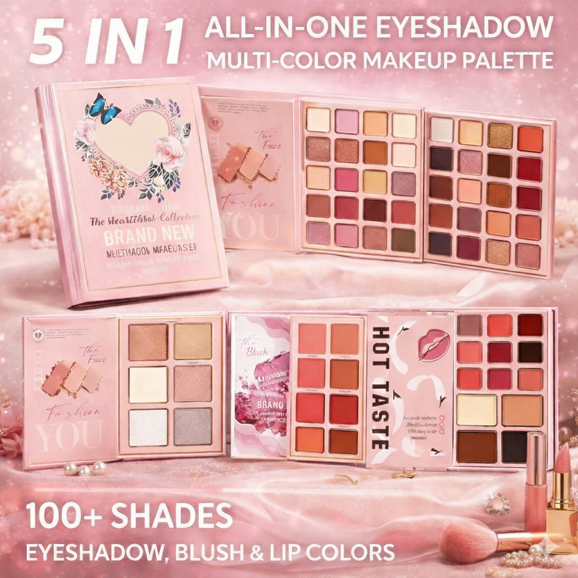 NATURE PETHI 5 in 1 makeup book eyeshadow The Ultimate Face and Eye Makeup Combo 440 ml(MULTICOLOR)