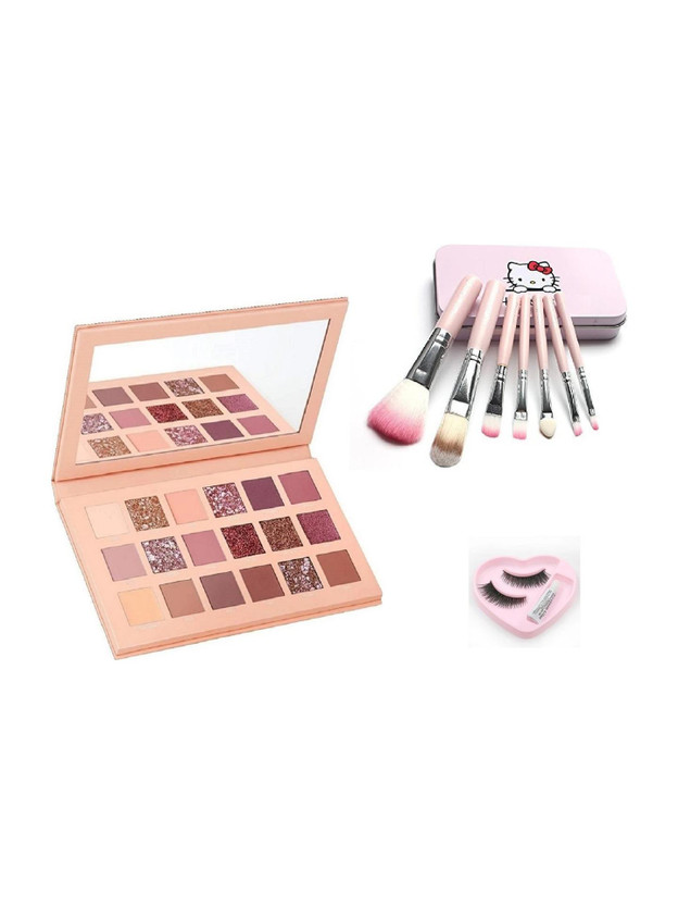 NYN NYN HUDA Insta Beauty Color Icon Glam Nude Eye Shadow EyeShadow Palette + Makeup Brushes + Eylashes & Glue 18 g(Nude) - Flipkart Deal