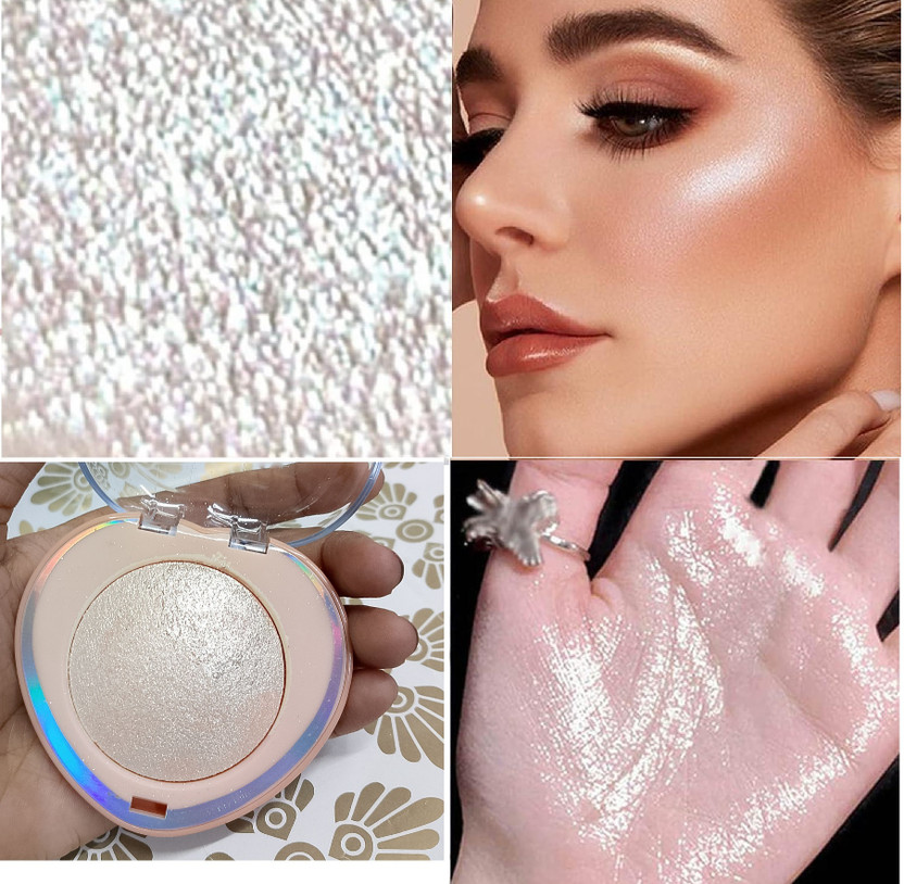 HUZURLU baked highlighter for face makeup(Sliver)