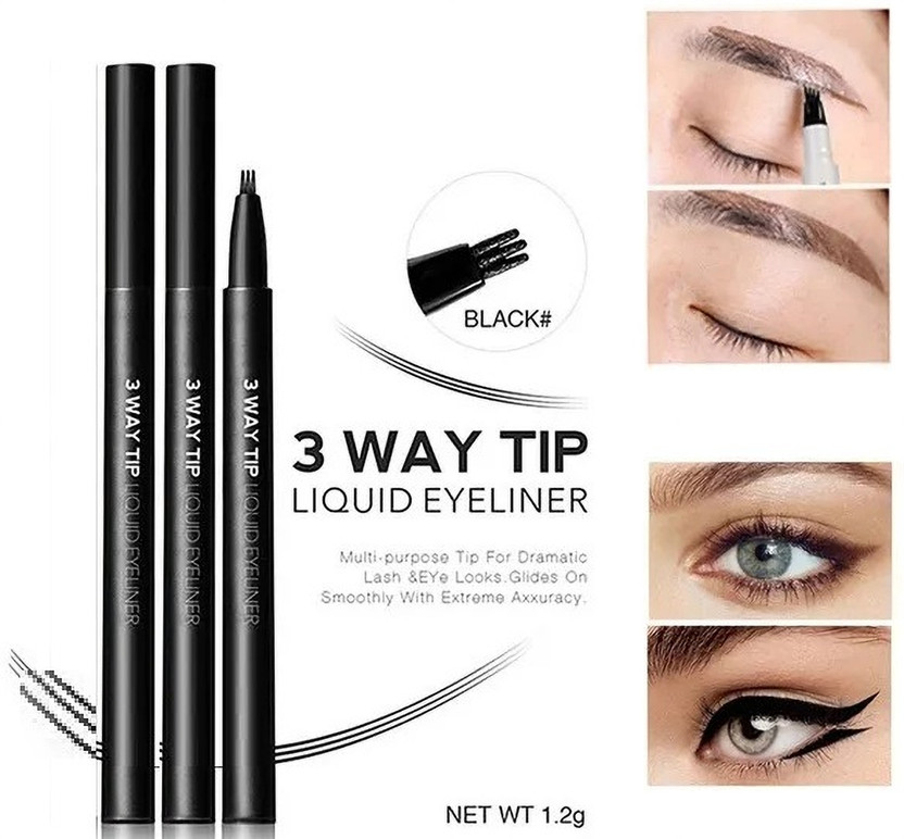 YAWI black color eye brown pencil use waterproof(black)