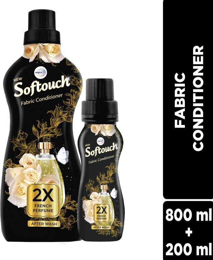 Softouch by Wipro 2X French Perfume Liquid Fabric Conditioner with French Rose & Jasmine(1000 ml)