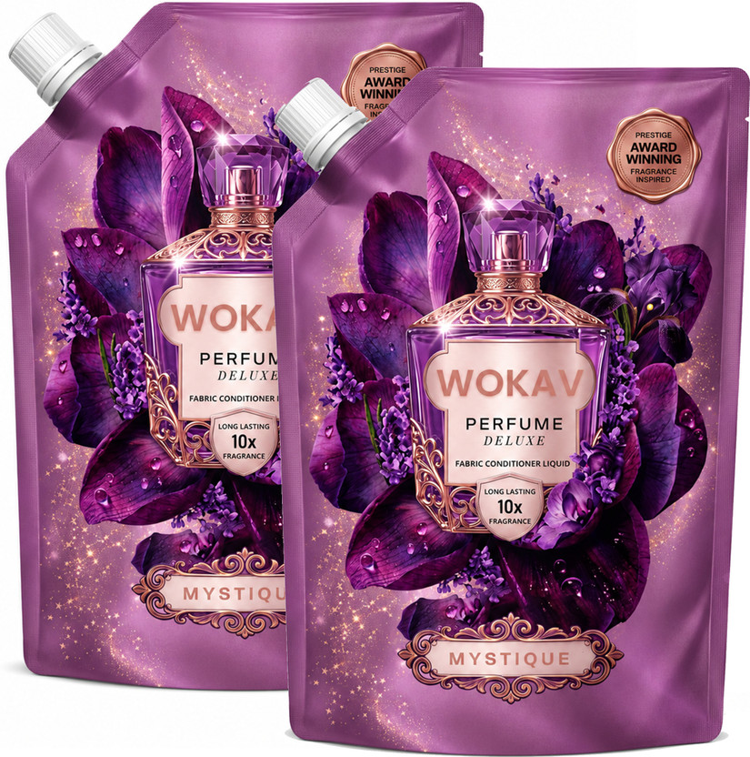 WOKAV Perfume Deluxe Mystique Fabric Conditioner Liquid – Long Lasting 10x Fragrance(2000 ml)