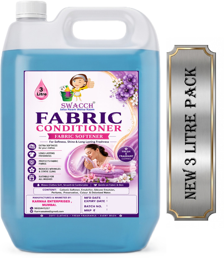 swacch swacch Fabric Conditioner Lavender , Fabric Softener For Cloths ,Long-Lasting Fragrance(3 L) - Flipkart Deal