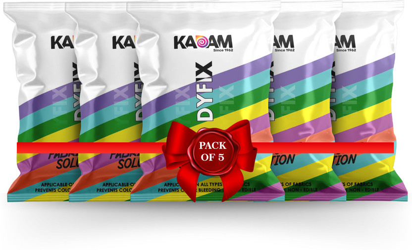 KADAM DyFix Color Fixer | Prevents Color Bleeding & Fading | 5 Sachets x 15g(5 x 15 ml)