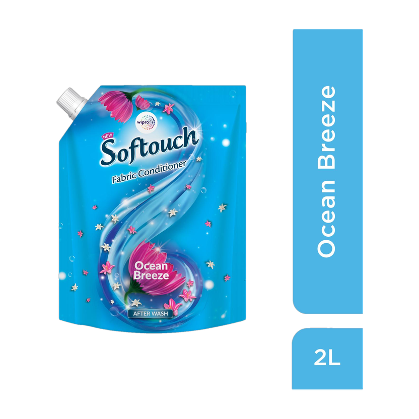 Softouch by Wipro Ocean Breeze Liquid Fabric Conditioner with Jasmine, Citrus & Rose Fragrance(2 L)