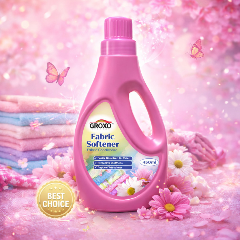 GROXO Premium Fabric Softener – Long-Lasting Fresh Fragrance(450 ml)