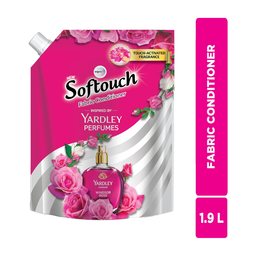 Softouch Yardley Windsor Rose Fabric Conditioner Long lasting fragrance for clothes(1900 ml)