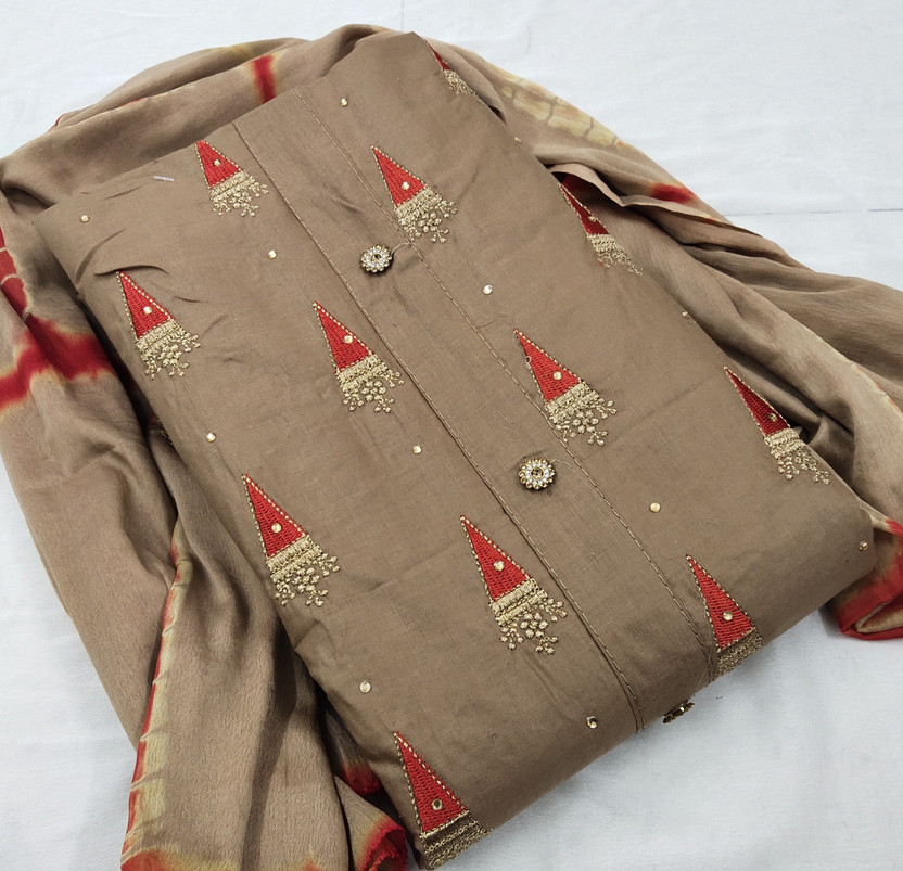 DESIGNERSPOT DESIGNERSPOT Cotton Blend Embroidered Salwar Suit Material - Flipkart Deal