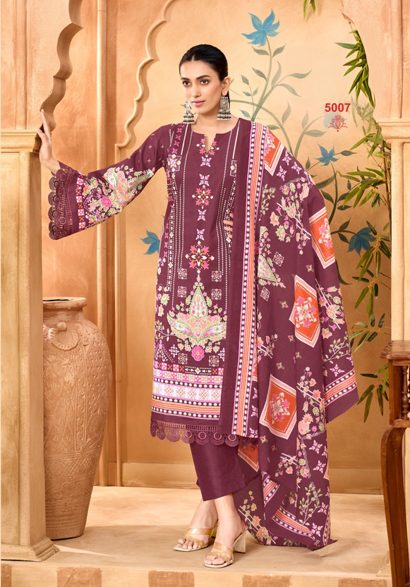 Feezy Clothes Pure Cotton Printed Salwar Suit Material