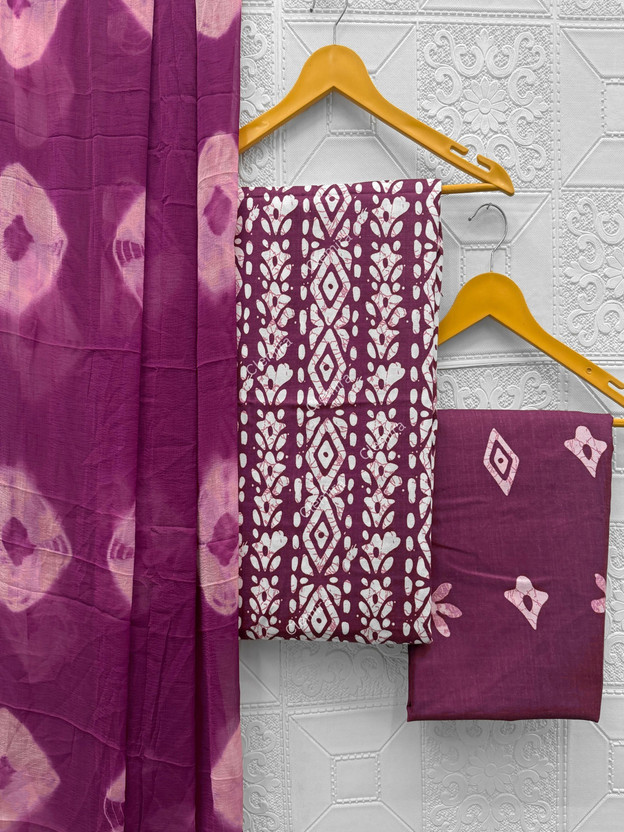 YANKITA Cotton Blend Printed Kurta & Patiyala Material