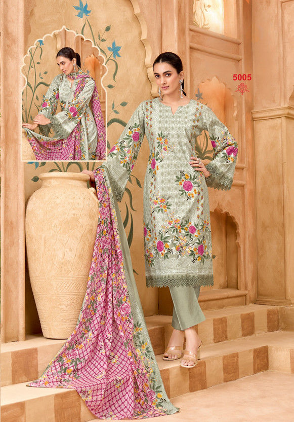 Feezy Clothes Pure Cotton Printed Salwar Suit Material