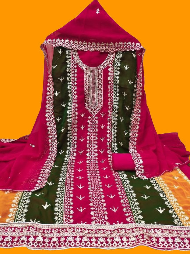 Stylebhawani Georgette Embroidered Salwar Suit Material
