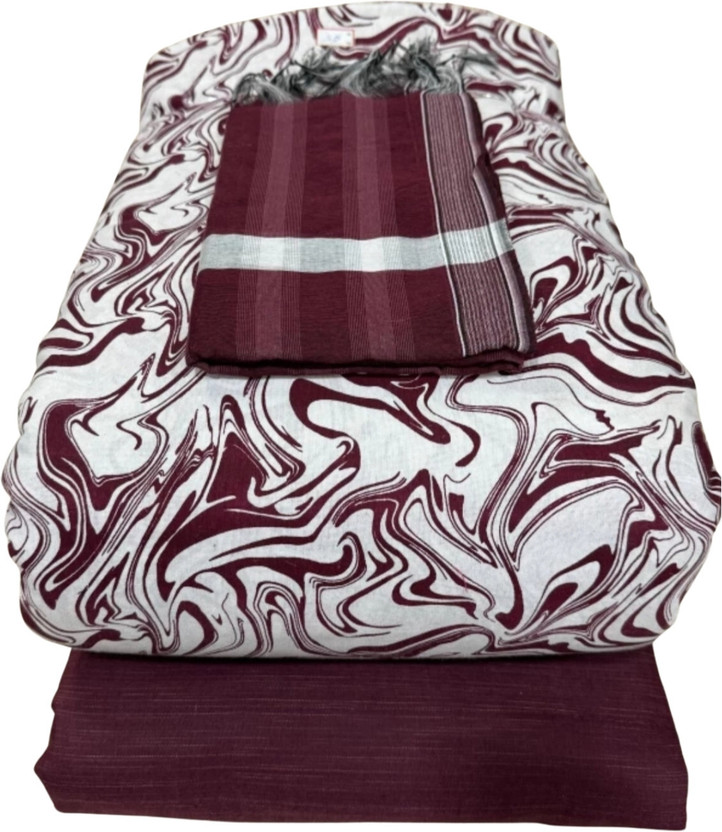 Abcolletion Cotton Blend Graphic Print Salwar Suit Material