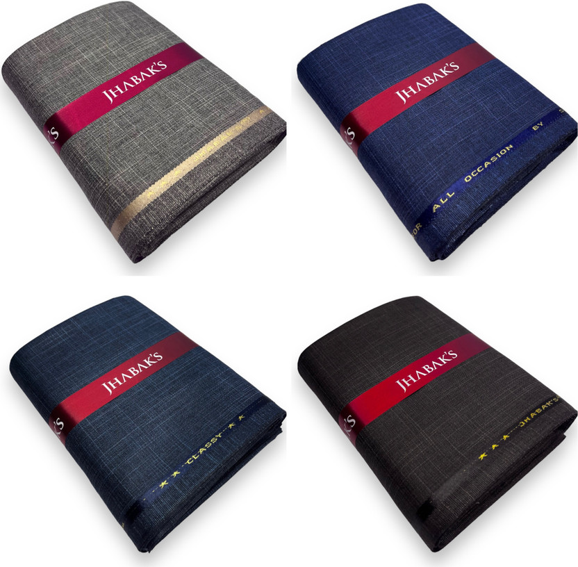 JHABAK'S Viscose Rayon Self Design Trouser Fabric