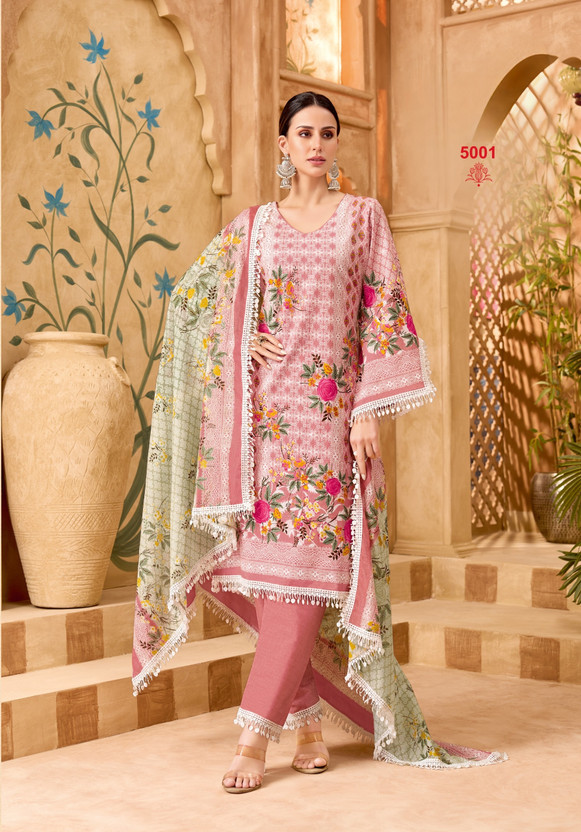 Feezy Clothes Pure Cotton Printed Salwar Suit Material