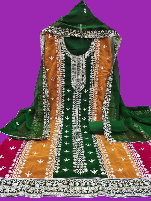 CLOTHLEMON Georgette Printed Salwar Suit Material