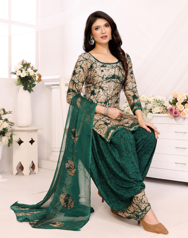 YASHIKA Crepe Printed Salwar Suit Material