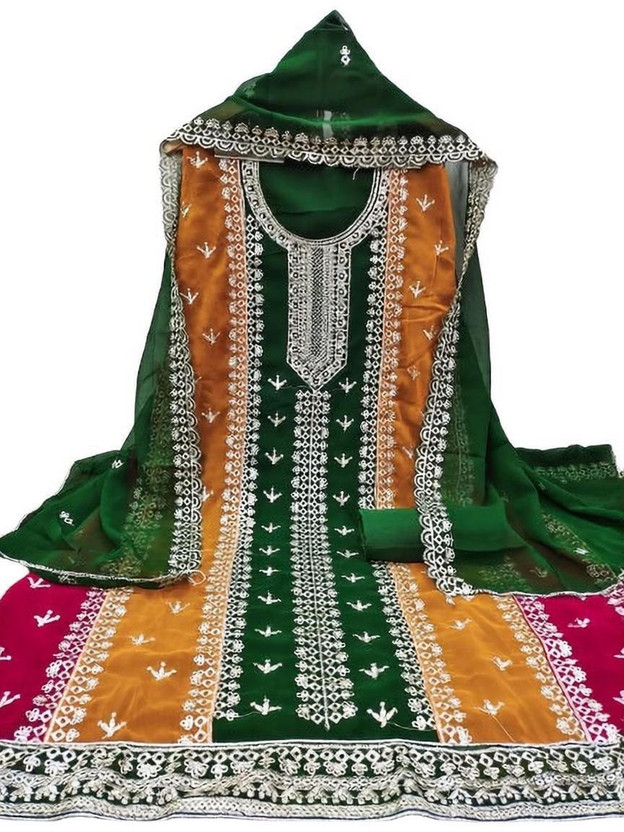 skyfiesta skyfiesta Georgette Printed Salwar Suit Material - Flipkart Deal