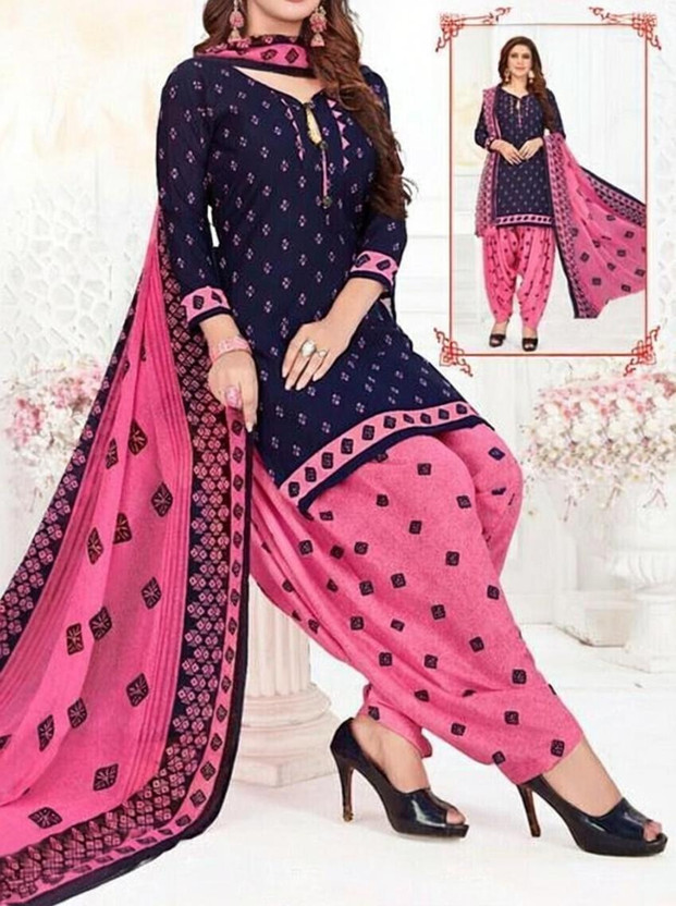 THIRA Crepe Printed Salwar Suit Material