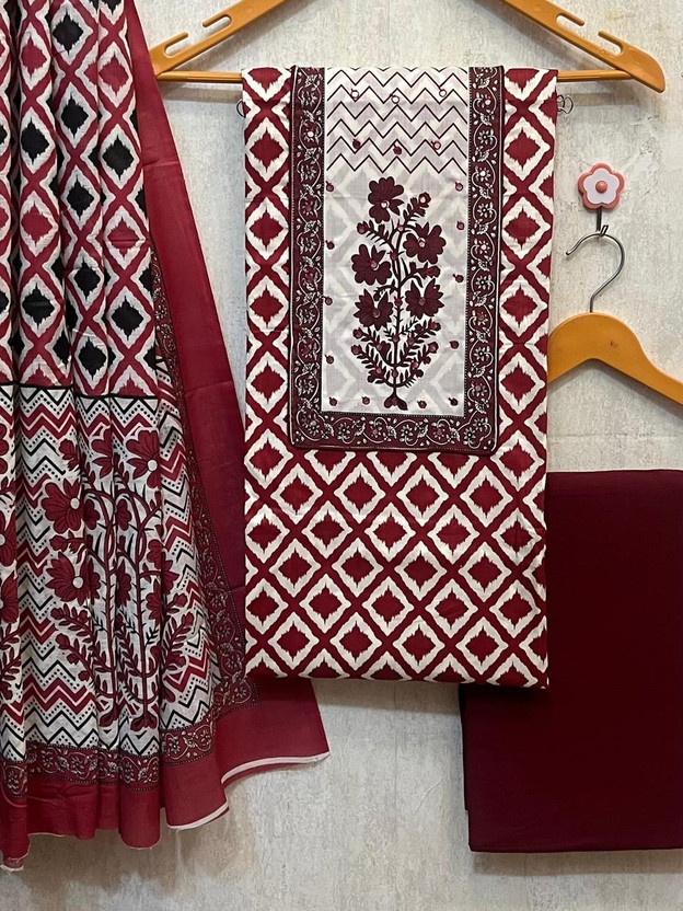 dastoori Pure Cotton Printed Salwar Suit Material