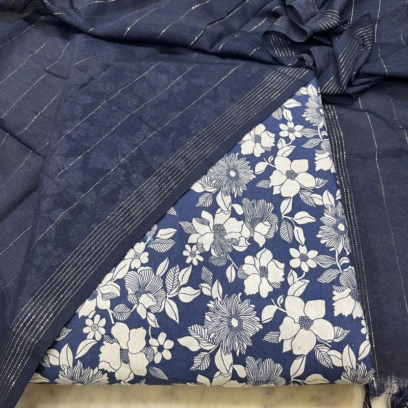 BUSHI Cotton Blend Floral Print Salwar Suit Material