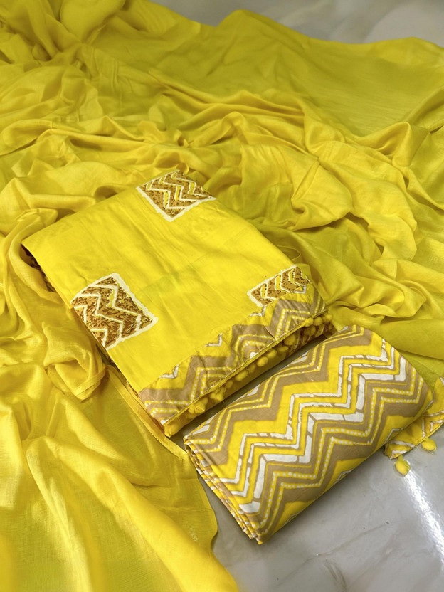 krishna boutique Pure Cotton Printed Salwar Suit Material