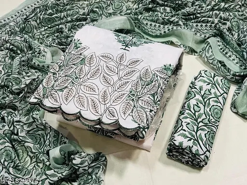 REET MAHAL Pure Cotton Floral Print Salwar Suit Material