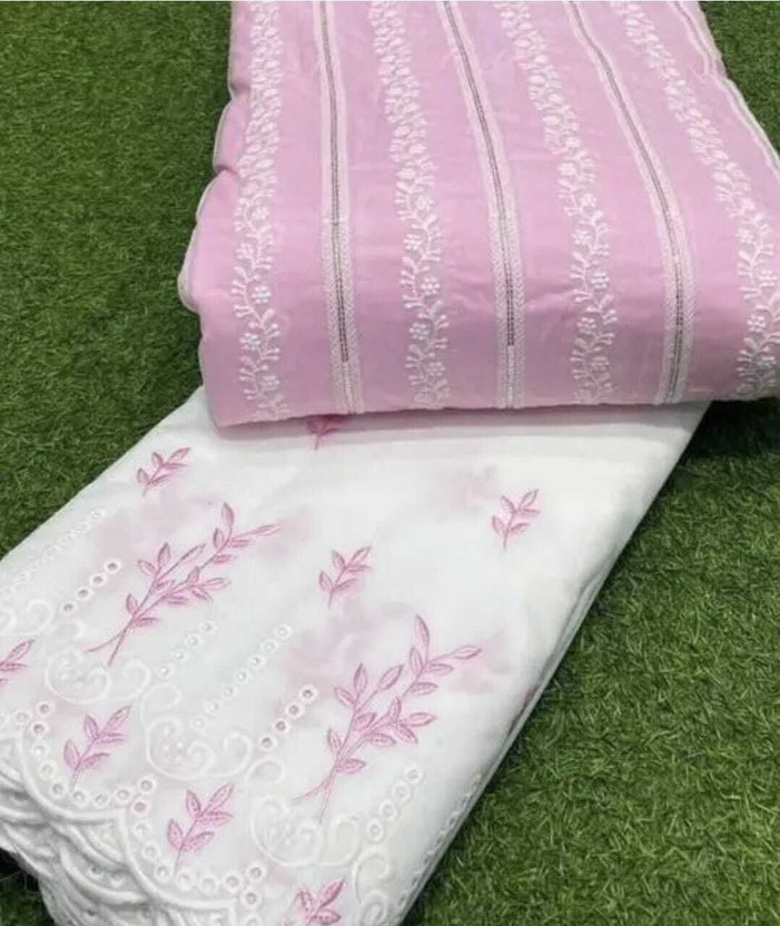 WINSSUTRA Cotton Blend Embroidered Salwar Suit Material
