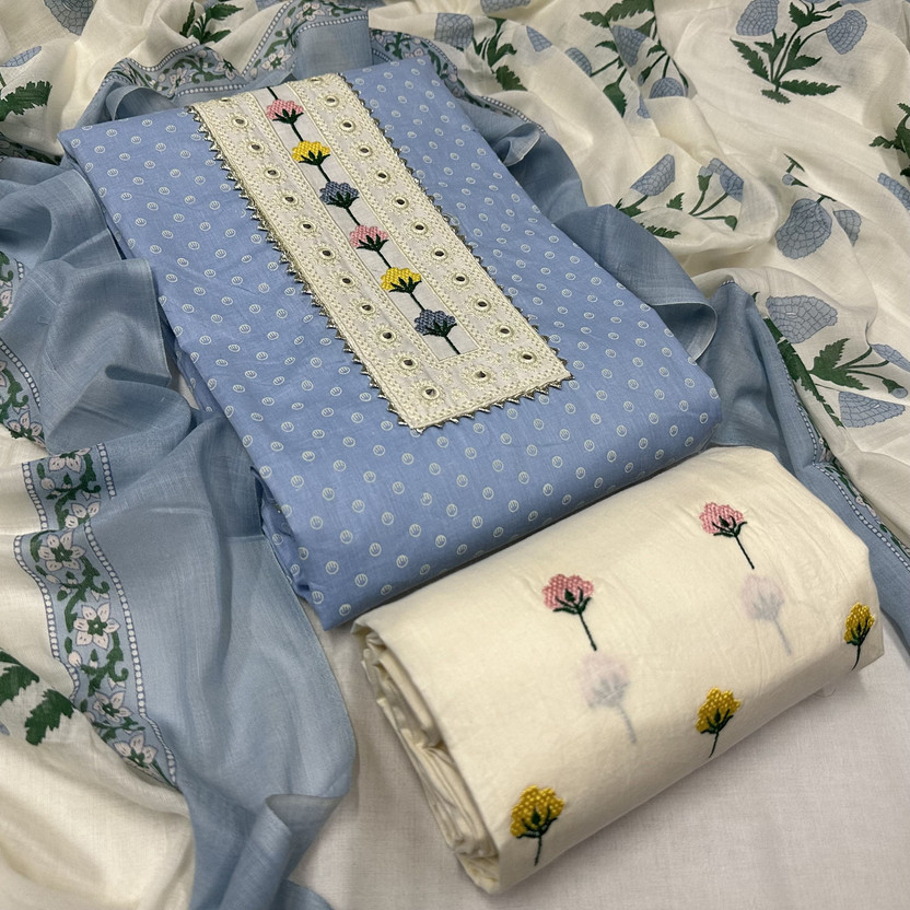 krishna boutique Pure Cotton Printed Salwar Suit Material