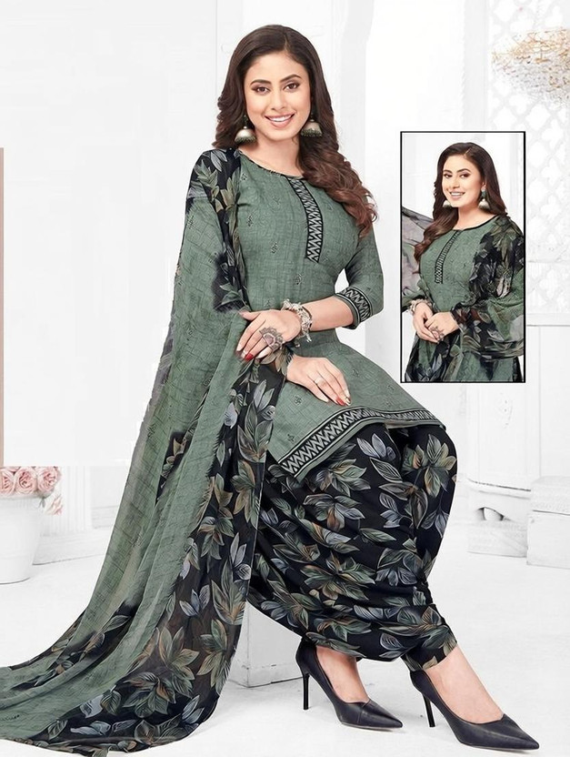 shyam enterprises Crepe Printed Salwar Suit Material
