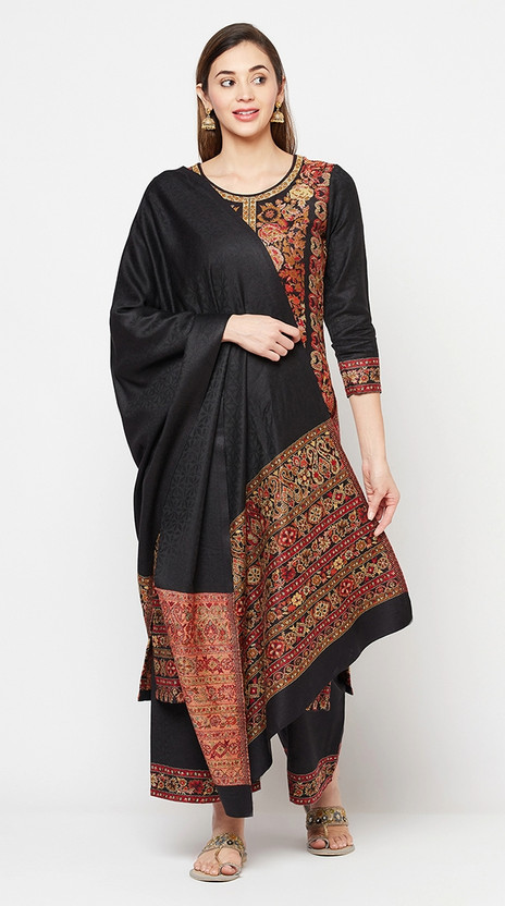 Safaa Safaa Acrylic Blend Self Design Kurta & Palazzo Material - Flipkart Deal