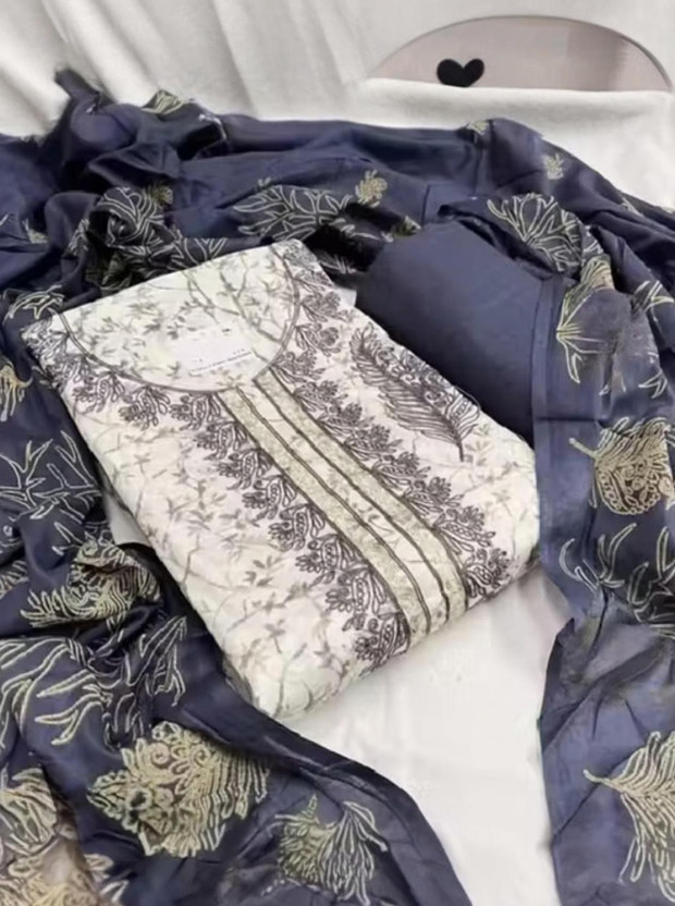 krishna boutique Pure Cotton Floral Print Salwar Suit Material
