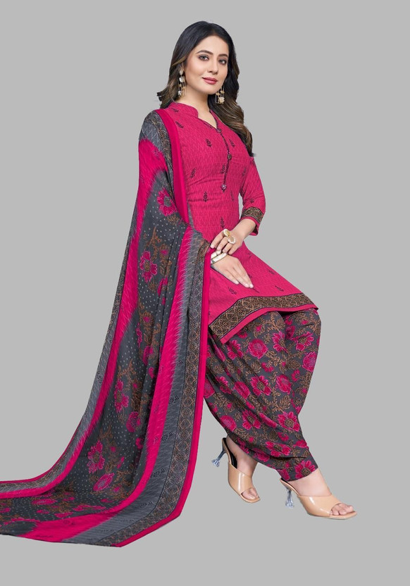 SIMPLYETHNIC Crepe Printed Salwar Suit Material