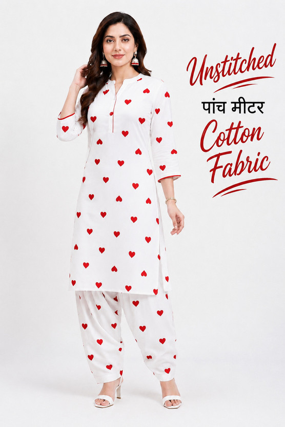 ZRELITE Pure Cotton Floral Print Salwar Suit Material