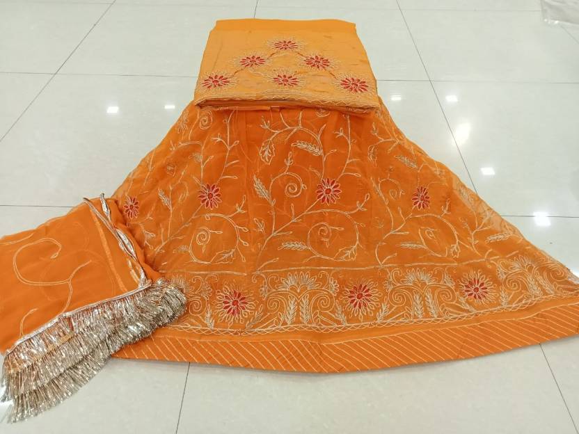 rajputi Georgette Embroidered Gown/Anarkali Kurta & Bottom Material Price  in India - Buy rajputi Georgette Embroidered Gown/Anarkali Kurta & Bottom  Material online at 