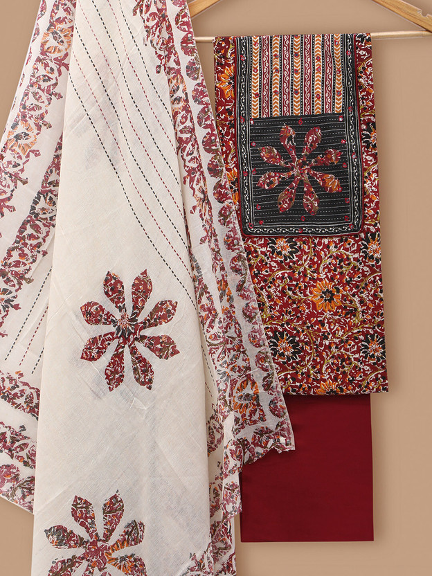 krishna boutique Pure Cotton Printed Salwar Suit Material