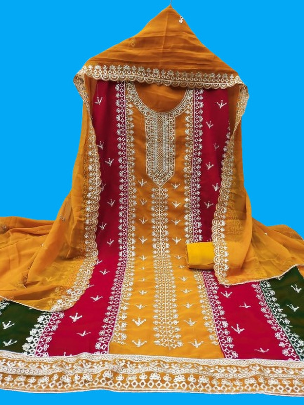 Stylebhawani Georgette Graphic Print Salwar Suit Material