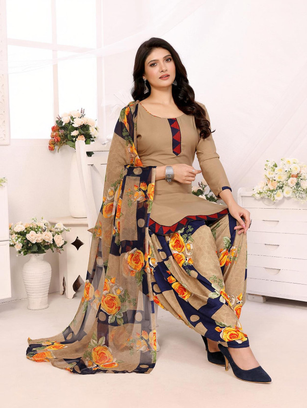 YASHIKA Crepe Printed Salwar Suit Material