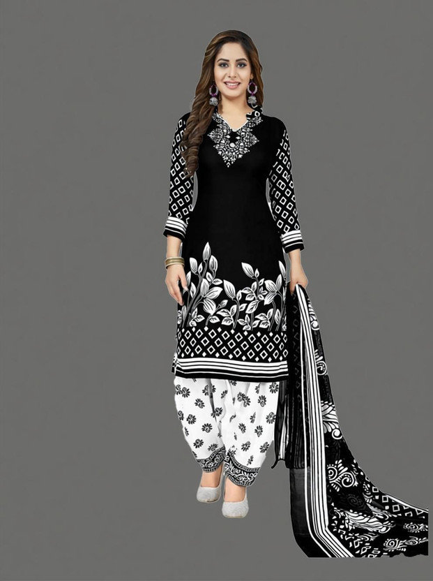 ANIRAV Crepe Printed Salwar Suit Material