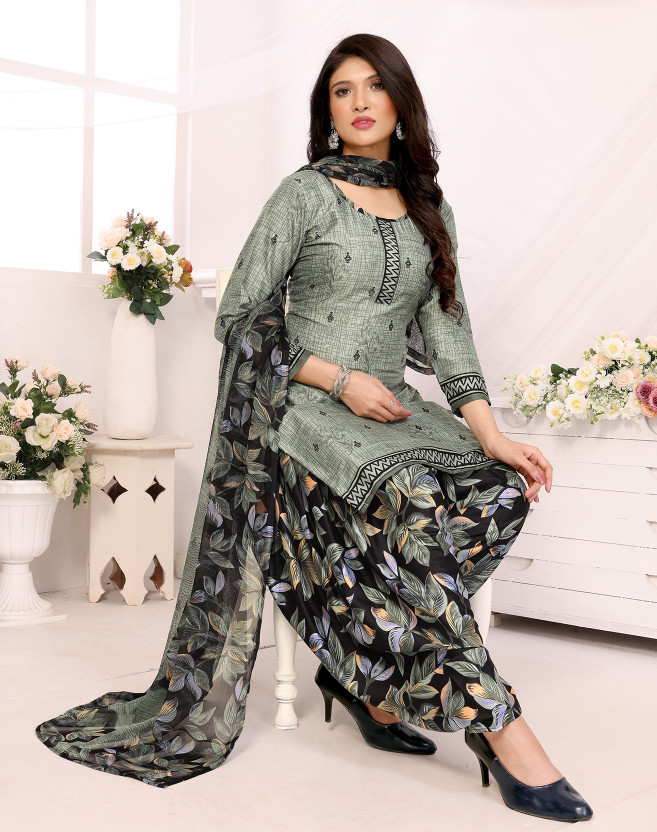 YASHIKA Crepe Printed Salwar Suit Material